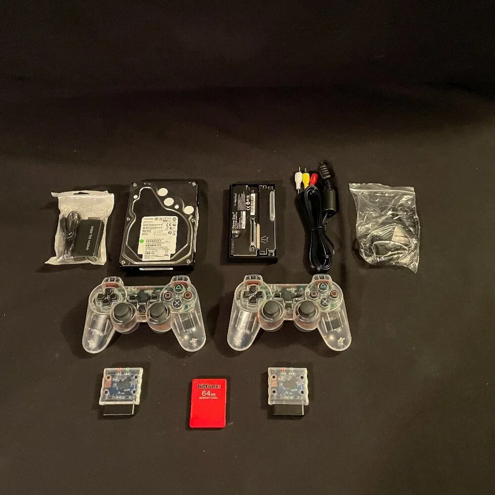 Ps2 Playstation 2 Accessories Kit 2TB Drive Wireless Controllers
